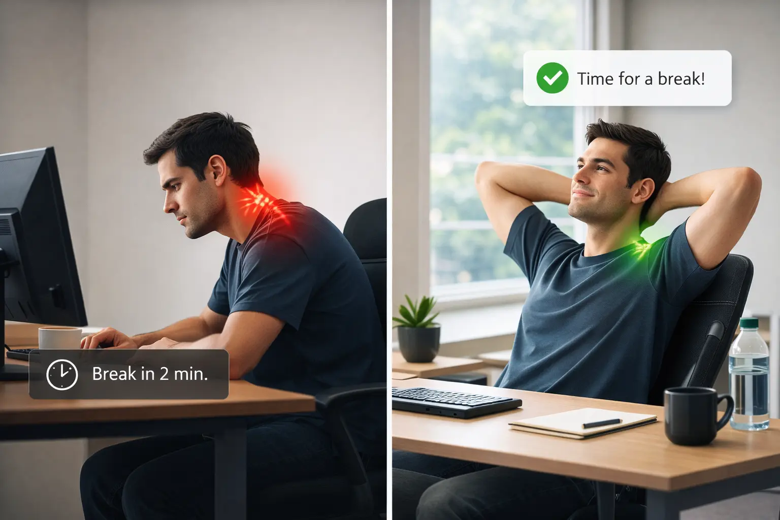 How to Reduce Neck and Back Pain While Working at a Desk